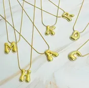 Balloon Letter Initial Necklace