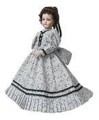12" Black and White Fashion Doll Dress