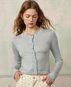 Andromeda Ruffle Cardigan – Periwinkle