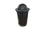 36 Gallon Slatted Wide Top Commercial Trash Receptacle
