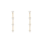 14kt and 4 Diamond Earrings (Yellow Gold or White Gold)