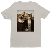 American Gothic Cat tshirt