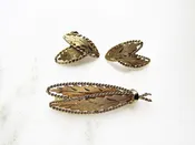 12K Gold Filled Vintage Leaves Brooch & Earrings Set by TK ETC2164