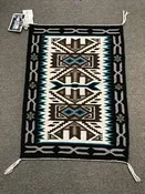 Authentic Navajo Handwoven wool rug by Helena Frank 27"x20"
