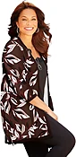 Women's Plus Size Ponte Print Jacket