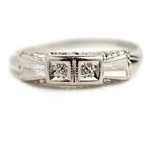 1940s Vintage Diamond Stacking Wedding Band