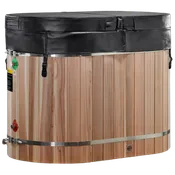 Dynamic Cold Therapy DCT-BO-50-PLPC-34 Oval Barrel Tub Cold Plunge (50-P) Pacific Cedar - 3/4 IN-OUT without Motor (New)