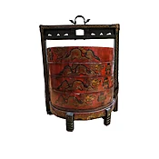 Antique Round Mongolian Wedding Basket