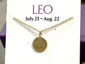 16" - 18" Gold Plated Sterling Leo Zodiac Necklace