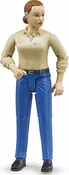 BRUDER Bworld Woman light skin blue jeans