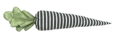 24" by 5" Black and white Plush Stripe Carrot 63260BKWT