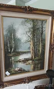 Framed Canvas Painting "Wooded Stream"...by C Holland