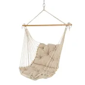 Tufted Sunbrella Cushioned Single Swing - Antique Beige