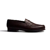 180 Light Loafer [Dark brown satin soft calfskin]