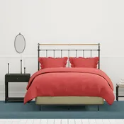 Iron & Brass Sleigh Bed