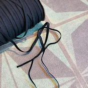 1/4" Mask Elastic by the yard-Black