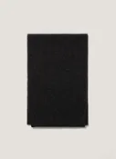 Cashmere Ribbed Scarf in Charcoal Melange