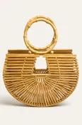 Bamboo Arc Shaped Top Handle Bag