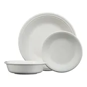 3 Pc White Place Setting