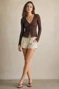 Amara Polka Dot Mesh Top