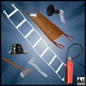 7 Piece Fireman Accessory Set for WWE & AEW Wrestling Action Figures