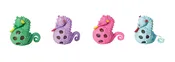 RAINBOW BEAD BUDDY-SEAHORSE (12/144)