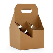 4-Bottle Corrugated Wine Carrier (25/Pack)