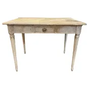 19th Century Carved and Painted Louis XVI Writing Table