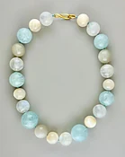 Big Bead Necklace with Aquamarine and Moonstone — Ted Muehling