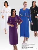 Choir Robe Dress with Detachable Cape -3257