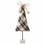 Mud Pie Tartan Jingle Bell Tree with Canvas Bow