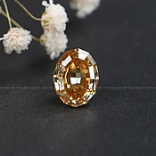 3.05 CT Step Cut Champagne Oval Loose Moissanite