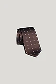 Brown Geometric Woven Tie