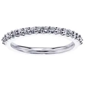 0.35 CT Round Diamond Wedding Band in White Gold