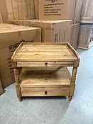 bedside table natural elm