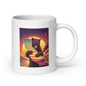 White glossy mug
