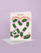 Sssweetheard Snake Greeting Card