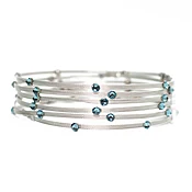 Beautiful Illusion Bracelet 3598: Denim/ Silver