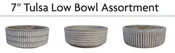 7" Cement Tulsa Low Bowl Planter Assortment