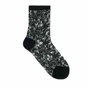 7DAYSSOCKS Women's Black Cotton/Spandex Sheer Lace Socks