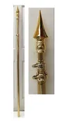 Gold Aluminum Telescopic Pole w/Spear Top — Alamo Flag Company