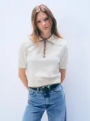 Cashmere Button Polo