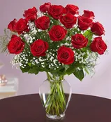18 Red Rose Vase
