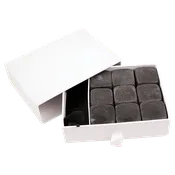 9-Piece Black Basalt Whiskey Stone Set in White Presentation Box