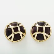 18kt Gold and Wood Earrings