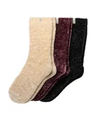 1123776 Cream/Wild Grape/Black Leda Sparkle 3 Pack Socks Gift Set
