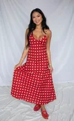 all we do polka dot maxi dress