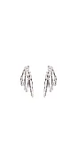 3 Row Cubic Zirconia Hoop Earrings