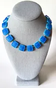 Belfast Blue Rivière Necklace | Handmade Fused Dichroic Glass Jewelry | Maine — WindHorse Arts