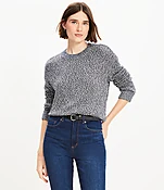 Marled Drop Shoulder Sweater